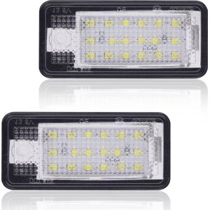 Kentekenverlichting 6500K Autokentekenplaatverlichting - Achterlicht Wit - 400 Lumen - 12V - Ingebouwde Canbus - Foutloos - A-ud A3 S3 A4 S4 A5 A6 S6 A8 S8 Q7 RS4