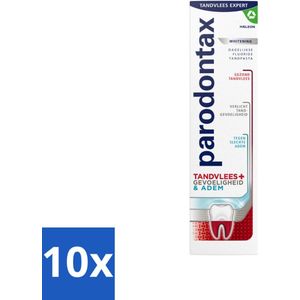Parodontax - Tandpasta - Tandvlees+Gevoeligheid & Adem - Whitening - 75 ml - Bulkverpakking - 10 stuks