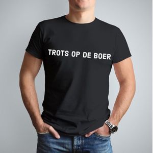 Blauw T-shirt - Trots Op De Boer - S