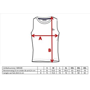 2-Pack Donnay - T-shirt zonder mouw (Stan) - Sportshirt - Heren - White/Berry-red (13) - maat 4XL