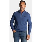 NZA - Blauwe - Katoenen Half Zip Trui