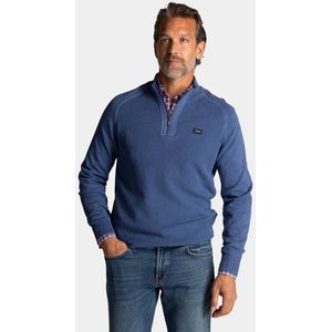 NZA - Blauwe - Katoenen Half Zip Trui