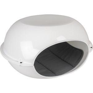 Duvo+ luna katteniglo met kussen 57x38x31cm wit