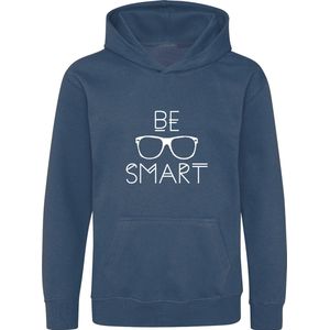 Be Friends Hoodie - Be Smart - Kinderen - Blauw - Maat 9-11 jaar