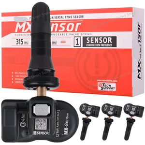 2-in-1 TPMS Sensoren - Bandenspanningsmeter - Bandenspanning - 315MHz + 433MHz - 4 Stuks – Compatibel met Meerdere Diagnoseapparaten