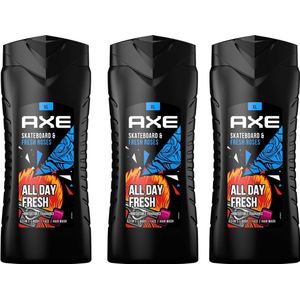 Axe XL Douchegel - Skateboard Fresh Rose - 3 x 400 ml