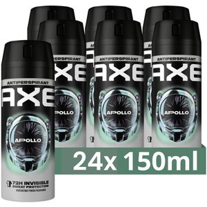 Axe - Deodorant Spray - 72hrs Anti Sweat - Apollo - 150 ml - Voordeelverpakking - 24 stuks