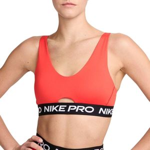 Nike - Dri-FIT Indy Plunge - Sportbeha - Rood - Medium Ondersteuning, Verstelbare Bandjes, Dri-FIT Technologie
