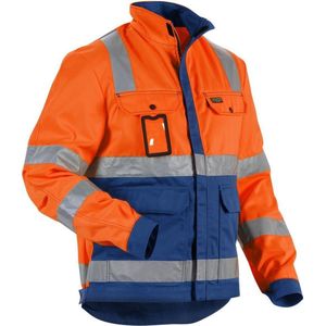 Blåkläder 4023-1804 Jack Ongevoerd High Vis Oranje/Korenblauw maat S