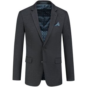 GENTS - Colbert stretch miniruit - Polyblend - Antraciet - Maat 46/M