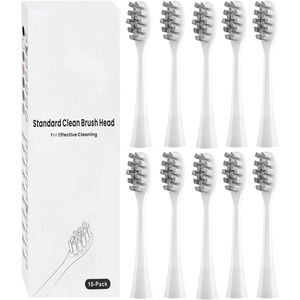 10 Stuks Reserve Borstelkoppen voor Elektrische Tandenborstels - Compatibel met Verschillende Modellen - Wit