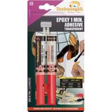 Technicqll Glasheldere Epoxylijm voor Glas, Porselein, metalen, 2 x 12 ml Helder Sneldrogend E-358