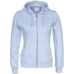 Cottover HOODIE FULL ZIP LADY - GOTS GECERTIFICEERD 141009 - Lichtblauw - XXL
