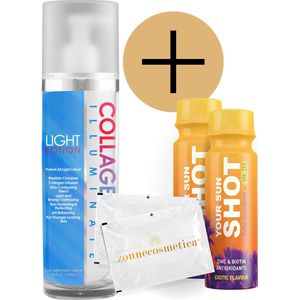 Devoted Creations - Illuminate Light Lotion + 2 Your Sun Shots + 2 Verfrissingsdoekjes