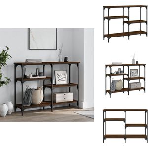 vidaXL Wandtafel - Wandtafels - Bijzettafel - Console Tafel - Wandtafel 102x29x75 cm bewerkt hout bruin eikenkleur
