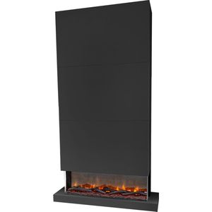 Xaralyn - Disegno 120XLB - Elektrische Wandhaard - Zwart Hout - 1400 Watt Verwarming - 3-zijdige Sfeerhaard