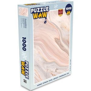 Puzzel Marmer - Patroon - Pastel - Abstract - Marmerlook - Luxe - Legpuzzel - Puzzel 1000 stukjes volwassenen
