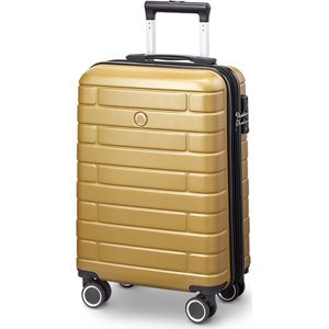 Arogado by Jump - Handbagage 55 cm - 4 Wielen - TSA-Cijferslot - Expandable - Mosterd Geel