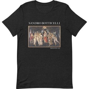 Sandro Botticelli 'Primavera' (""Primavera"") Beroemd Schilderij T-Shirt | Unisex Klassiek Kunst T-shirt | Zwart Heather | M