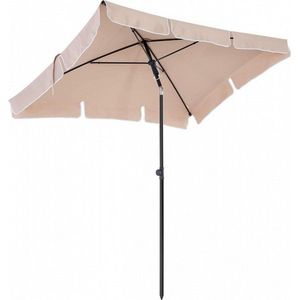 parasol 235 x 200 cm staal/polyester beige 2-delig