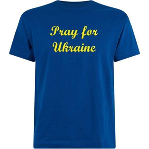T shirt Oekraine Pray For Ukraine Blauw | Ukraine |Shirt met Oekraine vlag | OPBRENGST NAAR OEKRAÏNE!