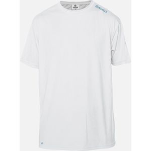 SKINSHIELD - FACTOR 50+ UV-zonbeschermend sport shirt heren - korte mouwen - White - Wit - XS