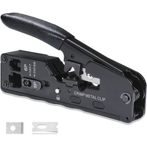 RJ45 Crimp Tool voor Ethernet - Cat5 Cat5e Cat6 Cat6a Cat7 Modulaire Connector