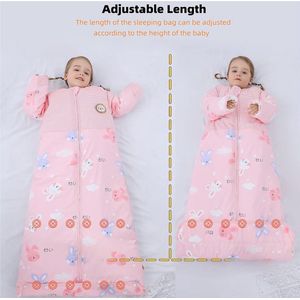 Katoenen baby wrap - babyslaapzak kleine kinderen het hele jaar door slaapzak, pyjama voor jongens en meisjes L (100-130 cm)
