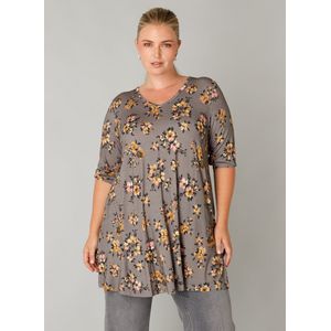 YEST CURVE Ankaria Essential Tops - Steel Grey/Multi Col - maat 0(46)