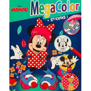 Kleurboek Disney Minnie | Extra dik! | Met 25 stickers | Disney MegaColor kleur- en stickerboek | Kleurboek | Stickers | Sticker | Knutselen voor kinderen | Knutselen voor meisjes