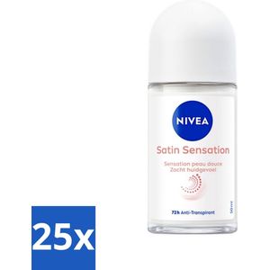 NIVEA - Deodorant Roller - Zachte Aanzet - 72 Uur Anti-Transpirant - 50 ml - Bulkverpakking - 25 stuks