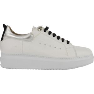 SINISA SNEAKER WIT-ZILVER NAPPA