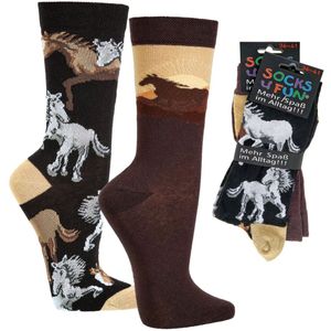 Grappige sokken dames 36-41 | vrolijke sokken heren 36-41 | happy socks printjes | 5 thema's: dieren | voordeelbundel 10 paar