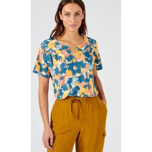 Damart - Tuniek in soepele crêpe met stretch - Dames - Blauw - XS