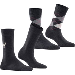 Burlington - Everyday X-Mas - Sokken - Grijs - 2 Paar - Gedessineerd