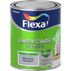 Flexa Easycare Muurverf - Keuken - Mat - Mengkleur - Betongrijs - 1 liter