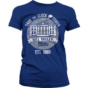 BACK TO THE FUTURE - T-Shirt Save the Clock Tower - Navy GIRL (S)