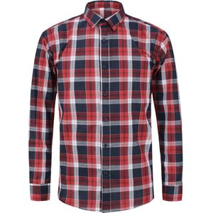 Allthemen Heren Geruit Overhemd Met Lange Mouw - Zaken Regular Fit Overhemd - S