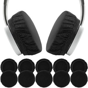 Hoofdtelefoonkussens in set van 5, wasbare hoofdtelefoonhoezen, rekbare headset covers voor hygiëne, vervangende mesh oorkussens voor sport & gaming headphones