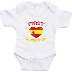 Wit First Spanje supporter rompertje baby - Babykleding 80