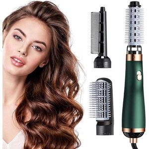 Föhnborstel voor volume en krullen - 3-in-1 heteluchtborstel met kamstijltang - 750W - draagbaar - anti-verbranding