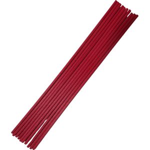 Luxe Losse Aromatherapie Geurstokjes - 50 Stuks - Rode Vezel - 26cm x 4mm - Geurverspreiders - Navulling Geurstokjes Rood - Diffuser