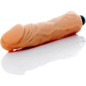 Power Escorts - Realistische vibrator - Cyberleer - Extra gewoon flexibel materiaal - Beige - 23,5 Cm