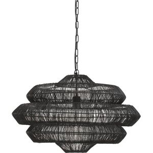 PTMD Jeff Hanglamp - H44 x Ø69 cm - Ijzer - Zwart