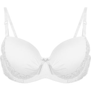 Voorgevormde bh zijkant kant wit 95D