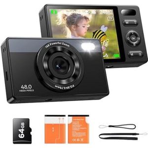 N.lux - Digitale camera / 64 GB / Kindercamera / Video camera / Filters / Multifunctioneel / Vlog camera