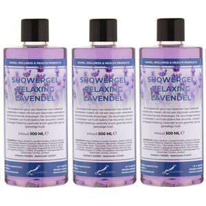 Douchegel Relaxing Lavendel 500 ml - set van 3 stuks - Showergel