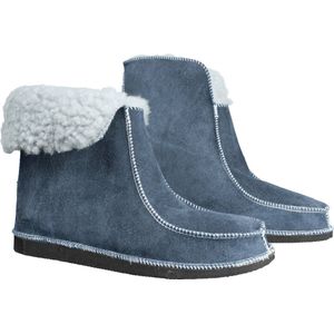 Schapenvacht pantoffels - Lamsvacht hoge pantoffels - Grijs - Maat 46
