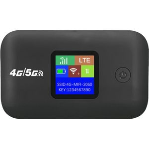 Mifi Router – Draadloze Wifi – 4G/5G Router – 10 Apparaten – Werkt met Simkaart – Batterijcapaciteit 3000mAh – WiFi Dongle – Wifi Router – zwart