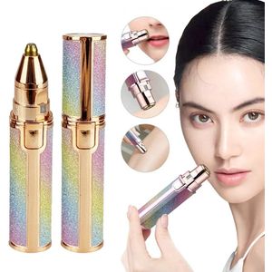 2-in-1 Epilator Dames en Wenkbrauwtrimmer – Oplaadbaar Gezichtsscheerapparaat, Pijnloos Elektrisch Scheren voor Gezicht en Lichaam